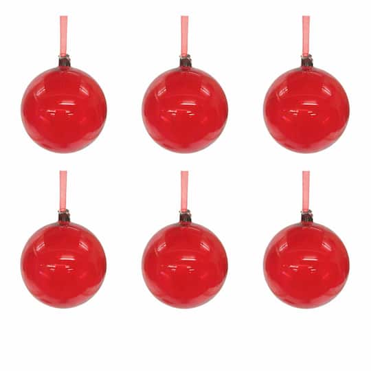 Melrose 4.5" Glass Ball Ornaments, 6ct.